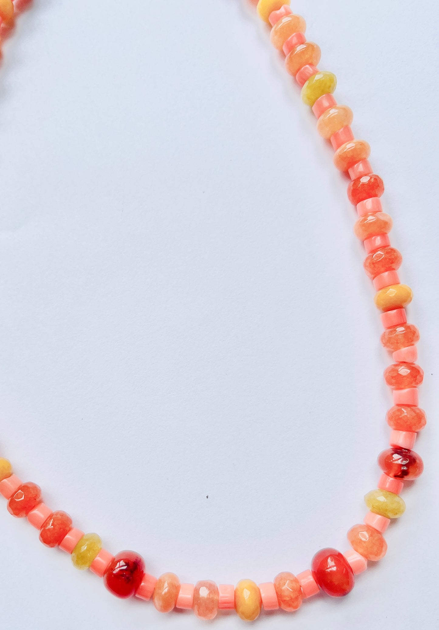Orange Ya Glad Beaded Necklace