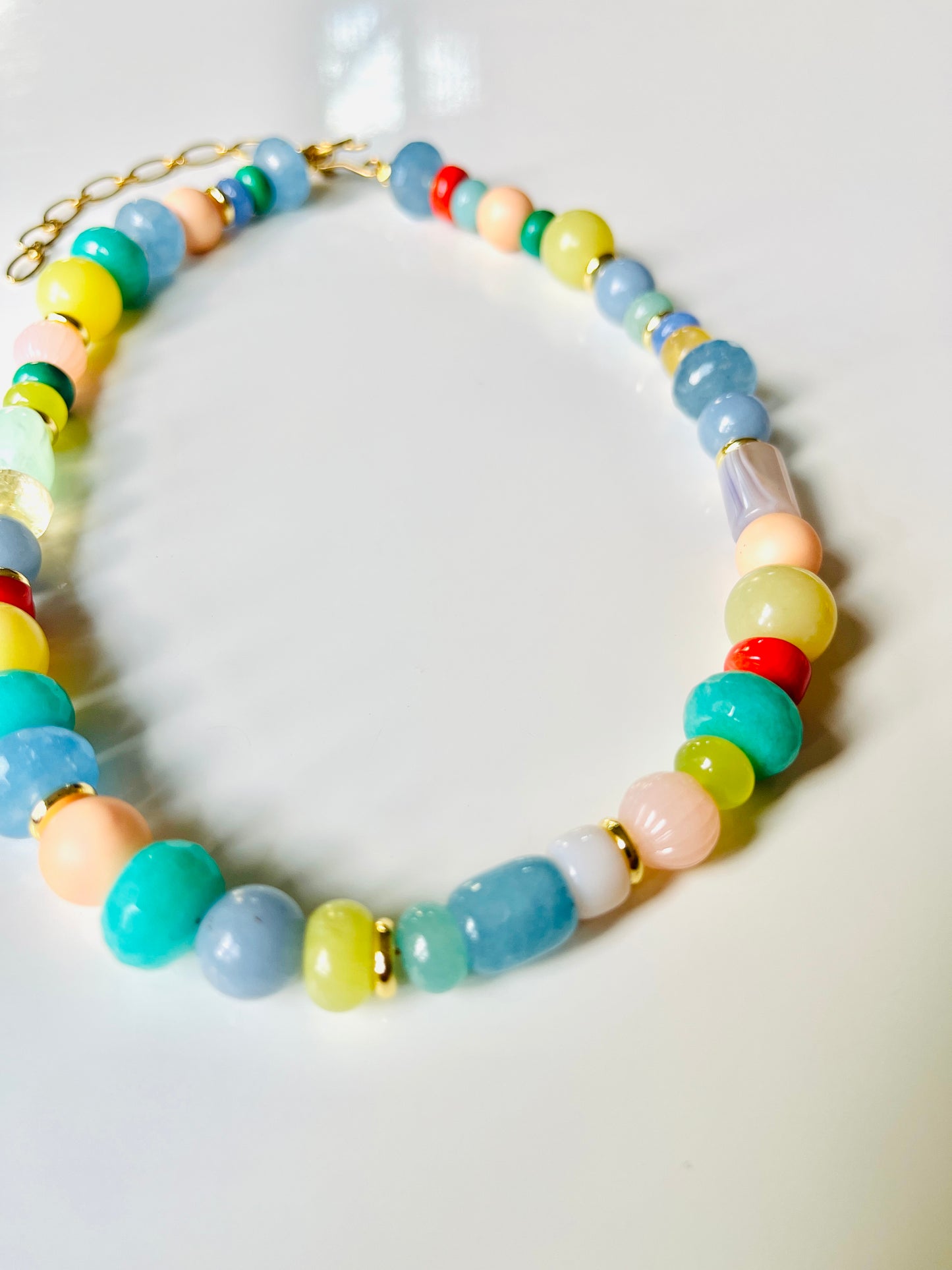 Colorful Springtime Beaded Necklace