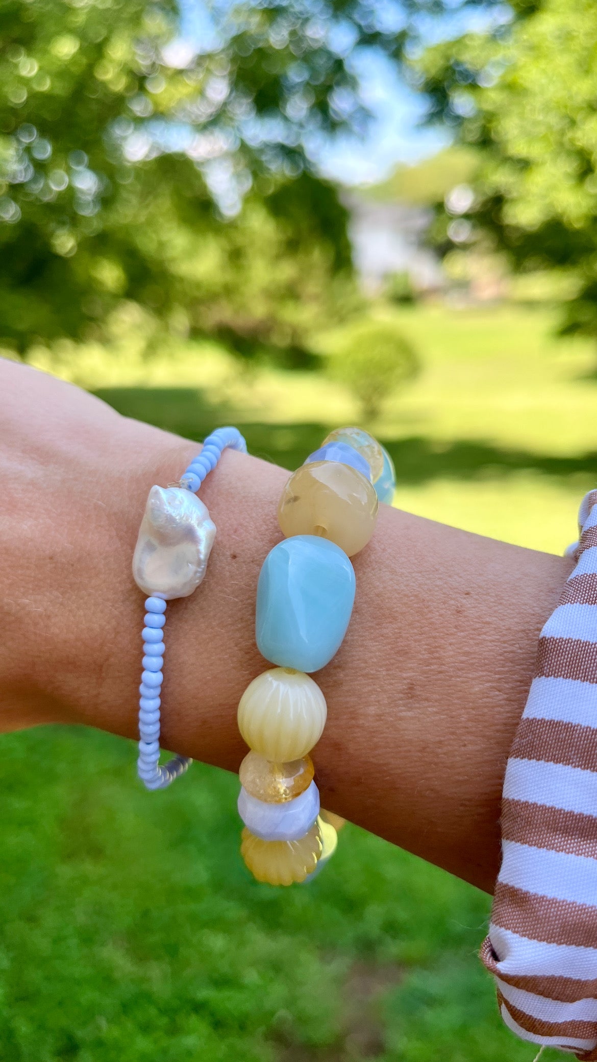 Periwinkle Pearl Bracelet