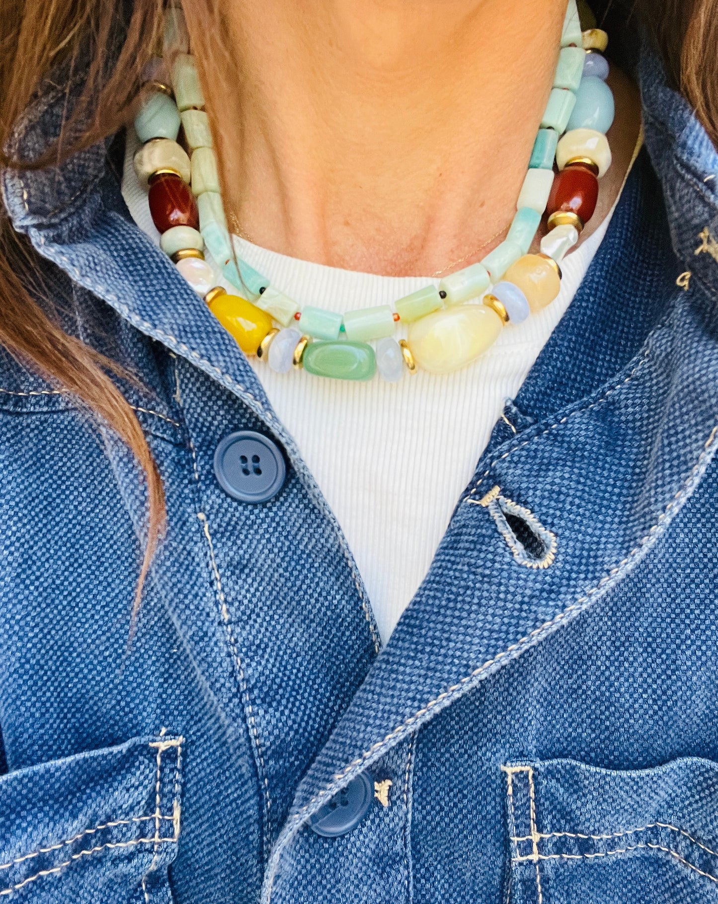 Chunky Autumn Beaded Necklace