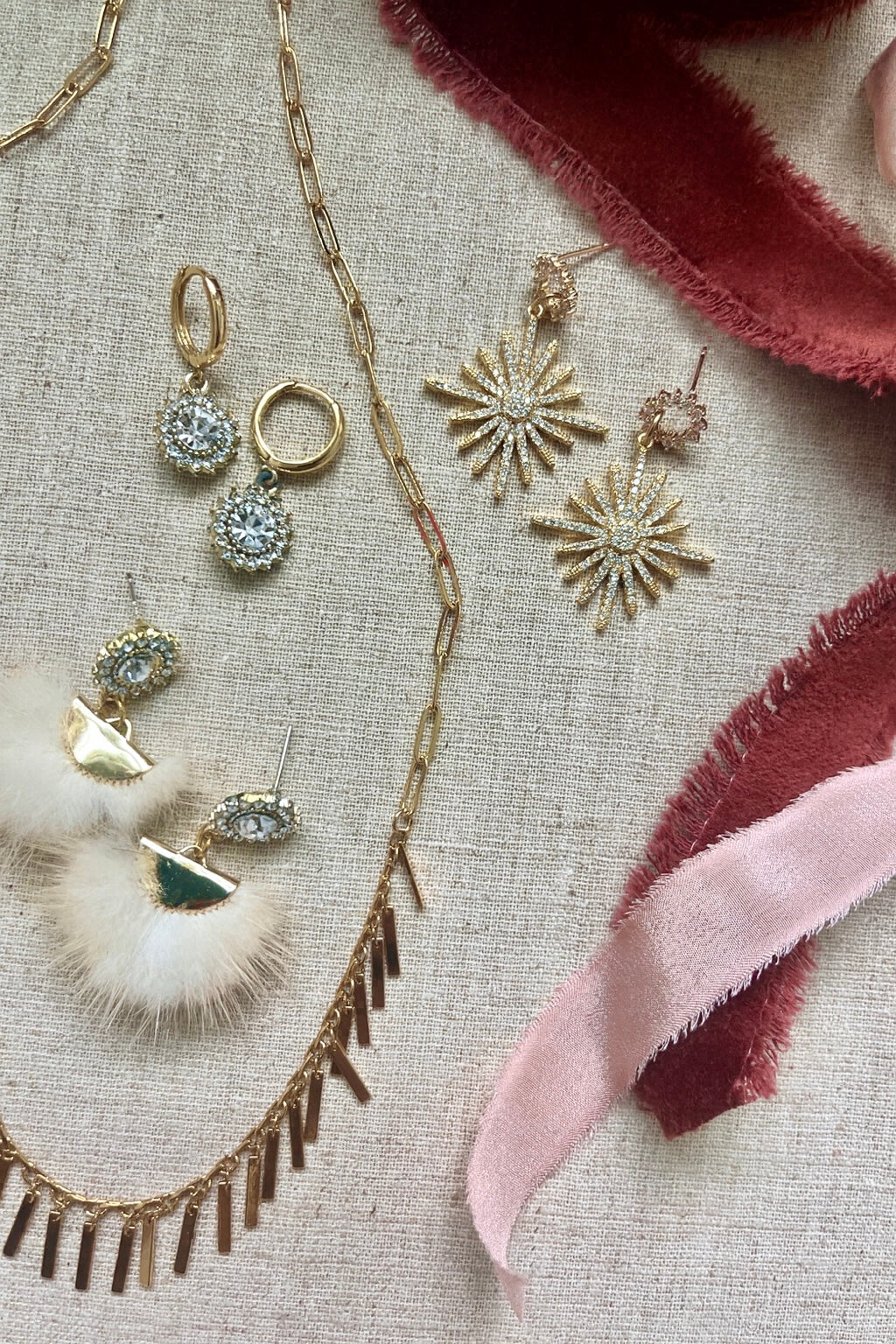 Sparkle Burst Drop Earrings