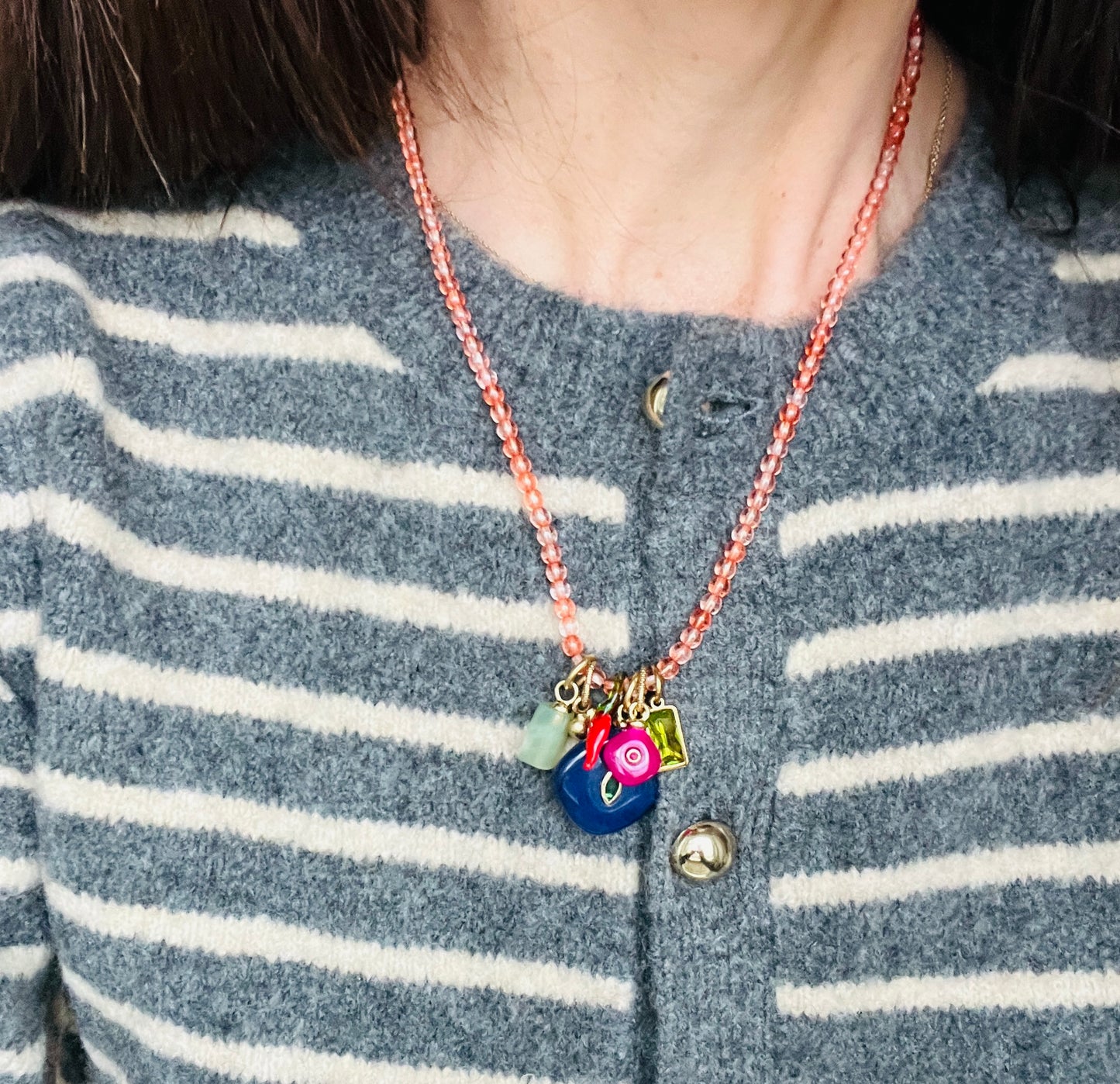 Beaded Charm Necklace