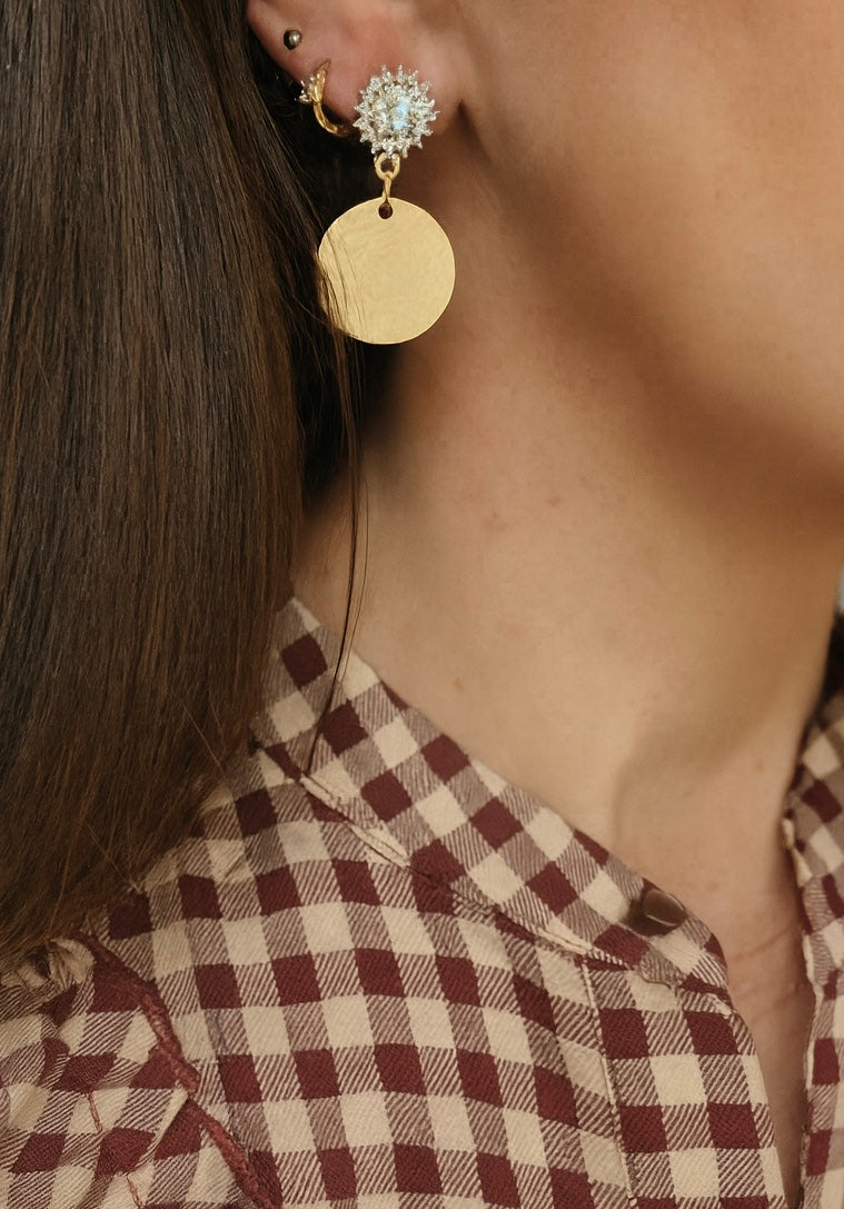 Sparkle Pendant Drop Earrings