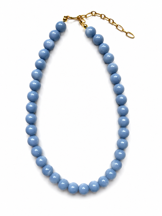 Light Blue Beaded Necklace