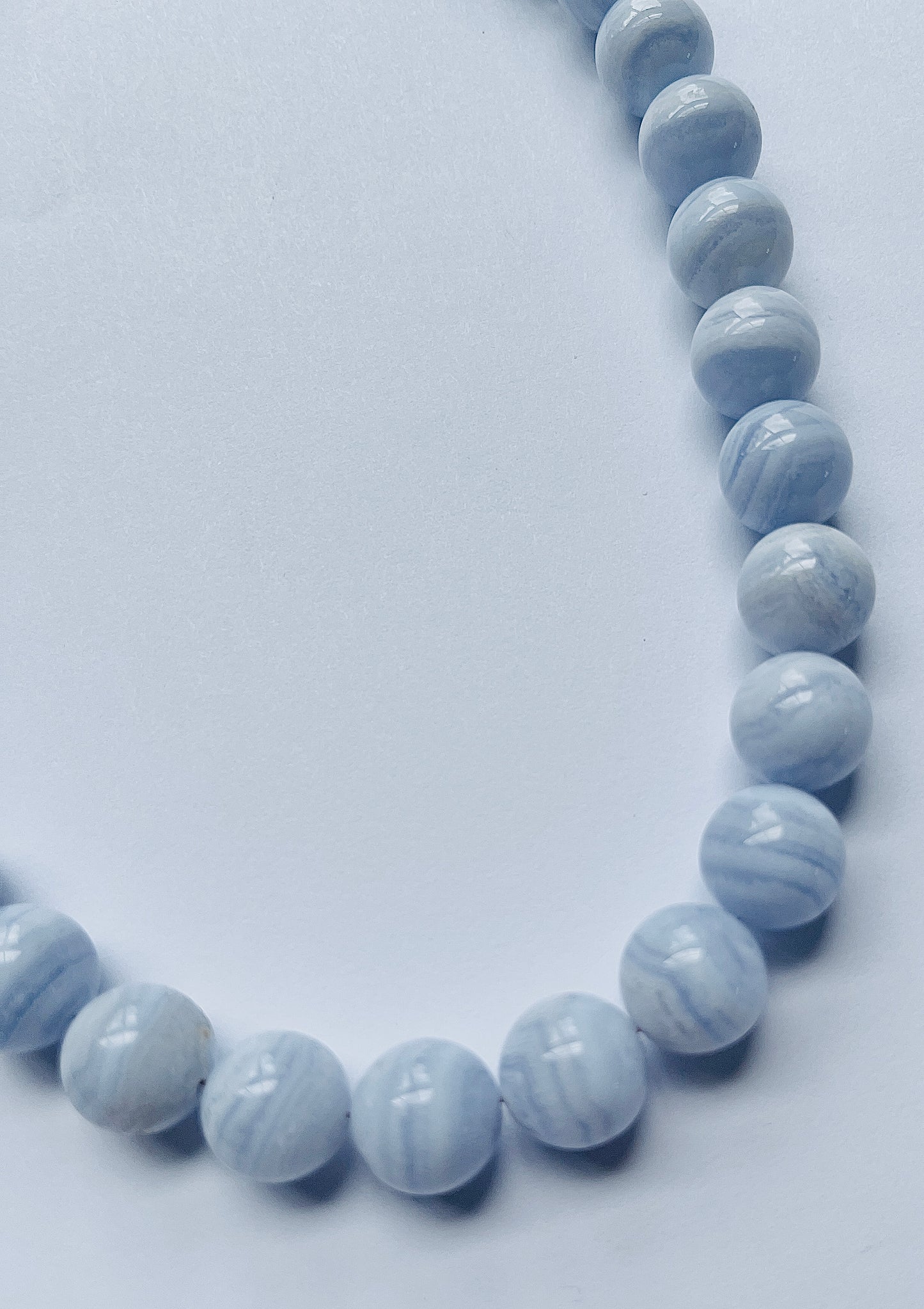 Sky Blue and Fire Red Beaded Necklace