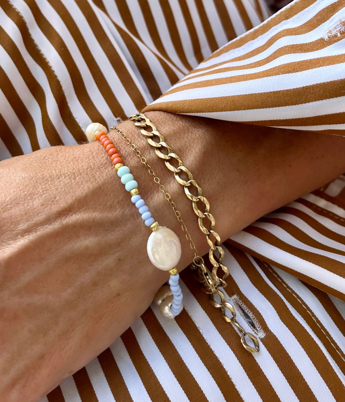 Beaded Pearl Bracelet