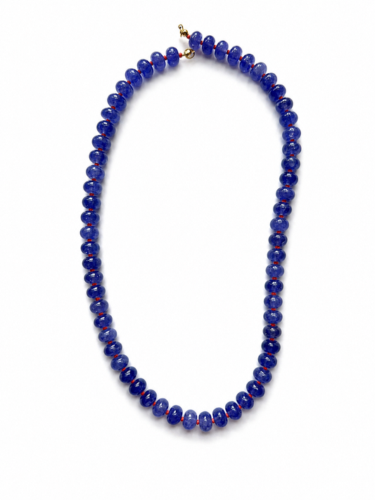 Amethyst and Coral Beaded Charm Necklace