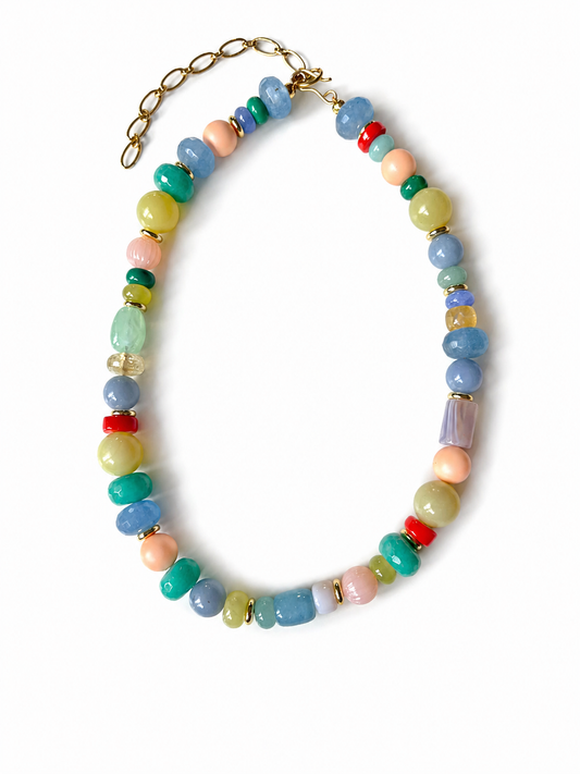Colorful Springtime Beaded Necklace
