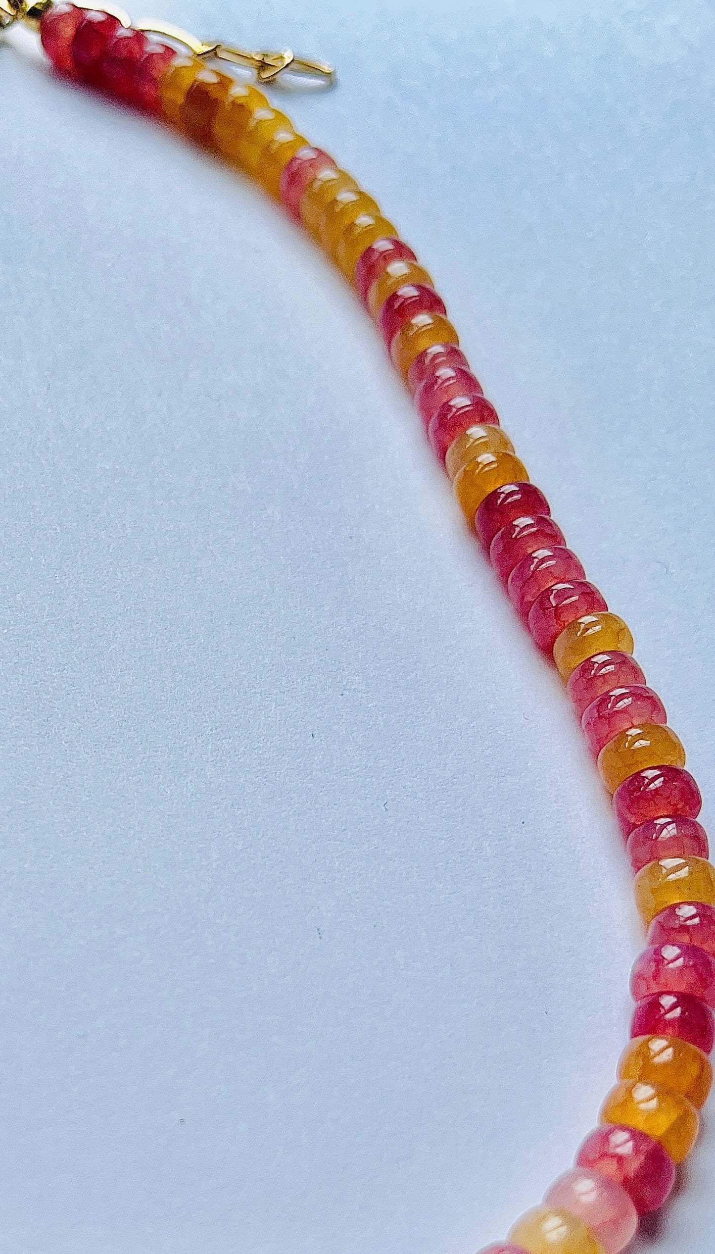 Pinks and Oranges Mini Beaded Necklace