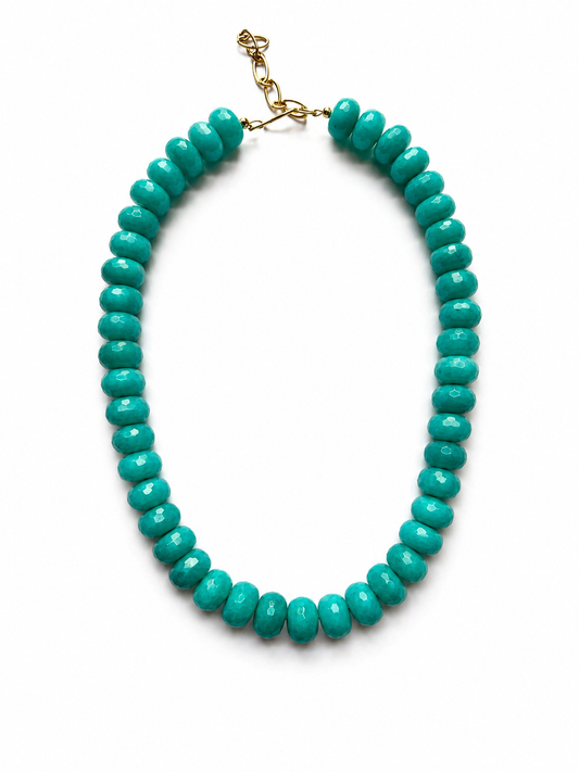 Turquoise Chunky Beaded Necklace