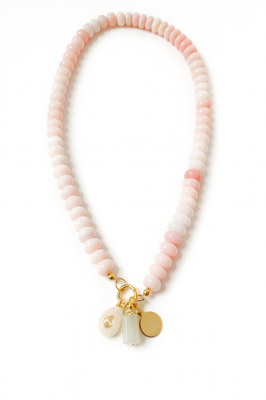 Pink Pop Opal Bauble Charm Necklace