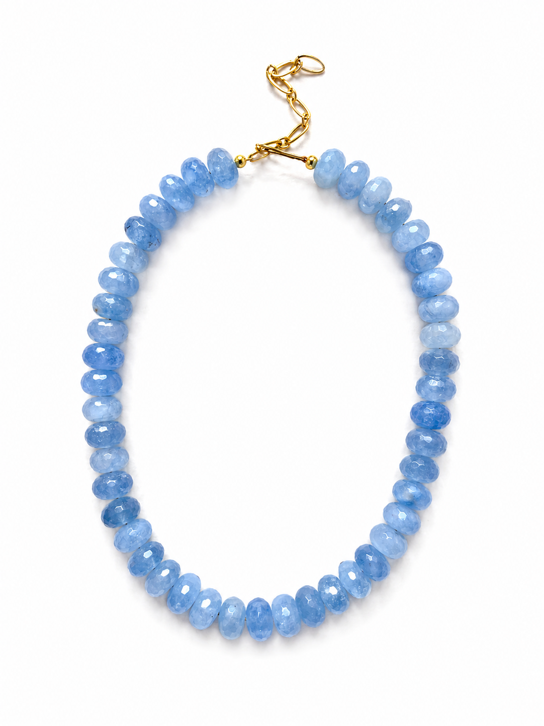 Sky Blue Chunky Beaded Necklace