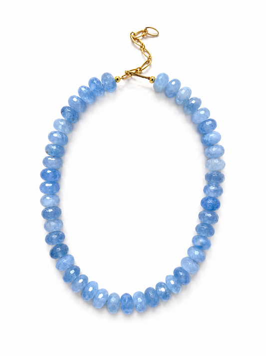 Sky Blue Chunky Beaded Necklace