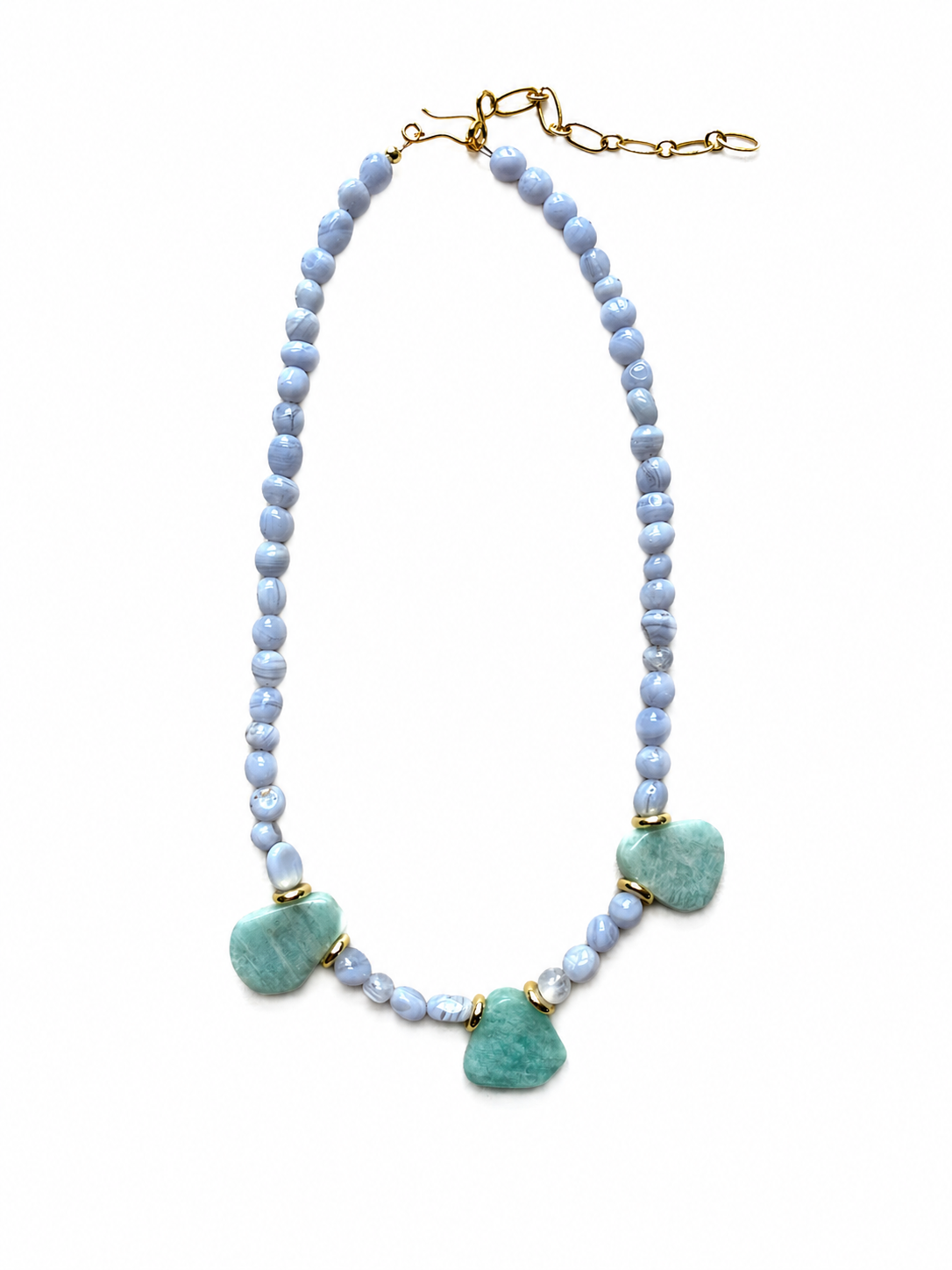 Stone Beaded Pendant Necklace