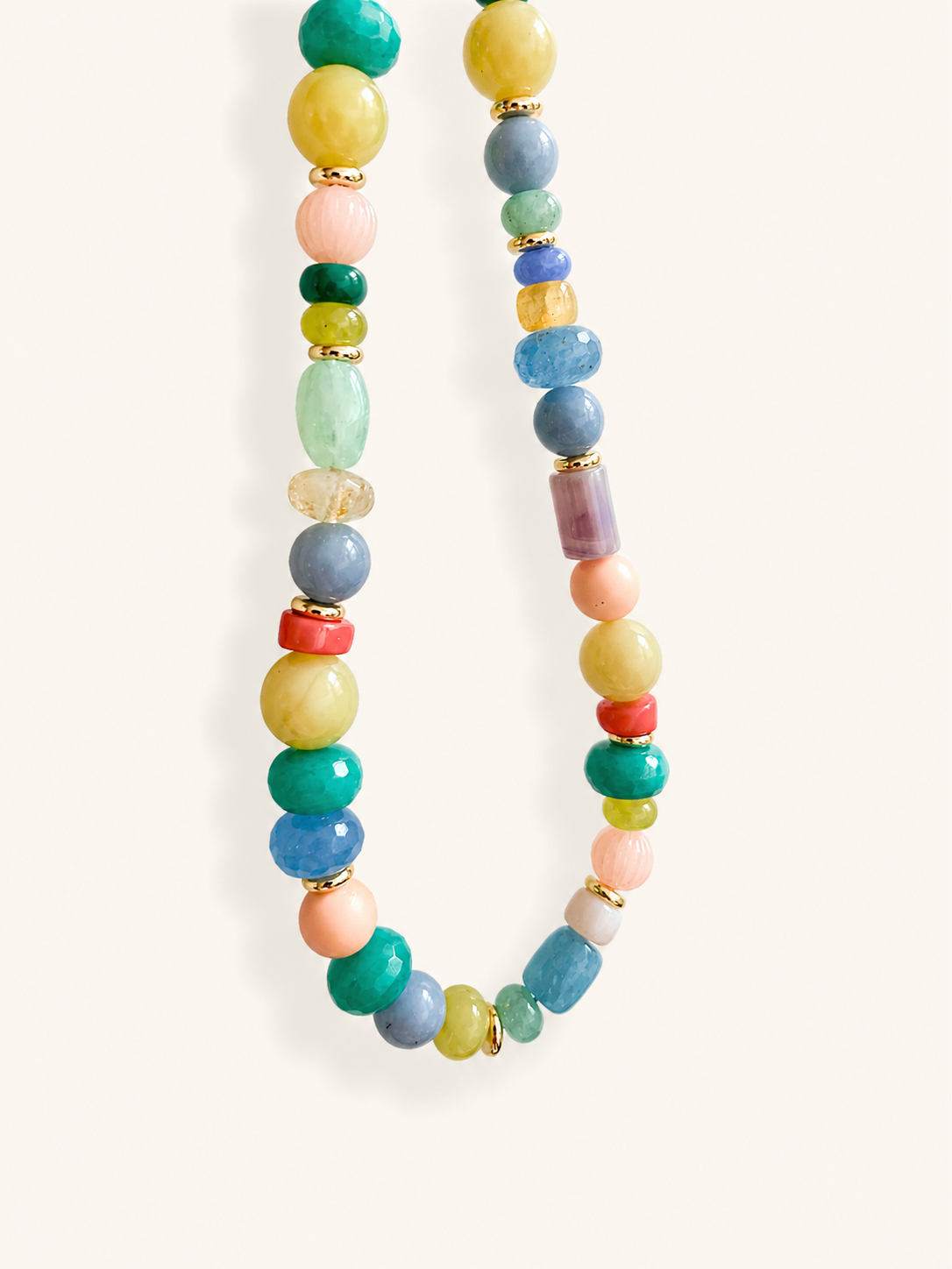 Colorful Springtime Beaded Necklace