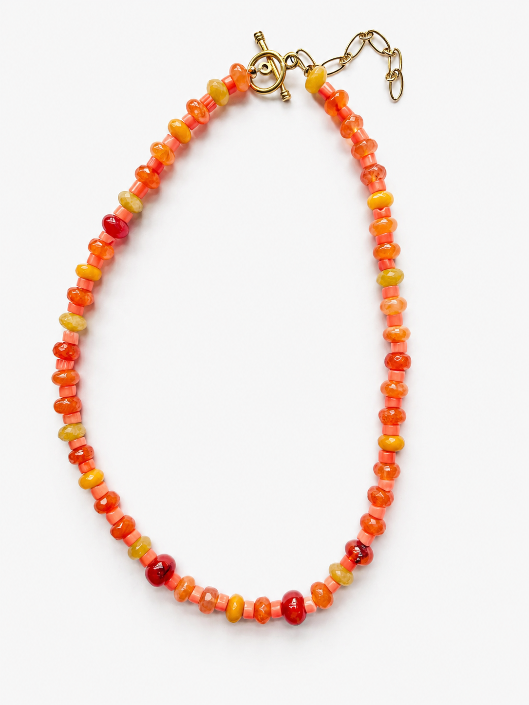 Orange Ya Glad Beaded Necklace