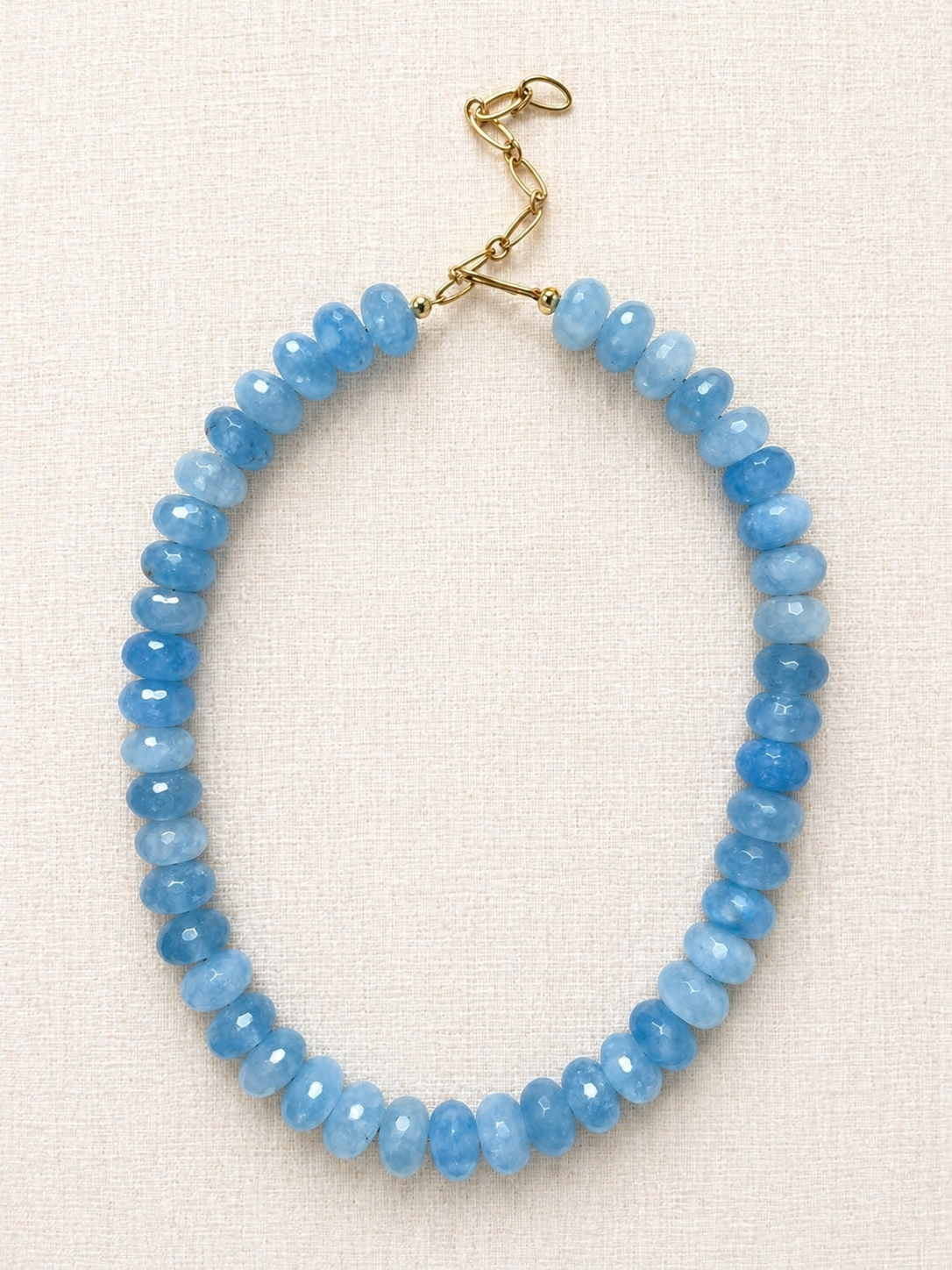 Sky Blue Chunky Beaded Necklace