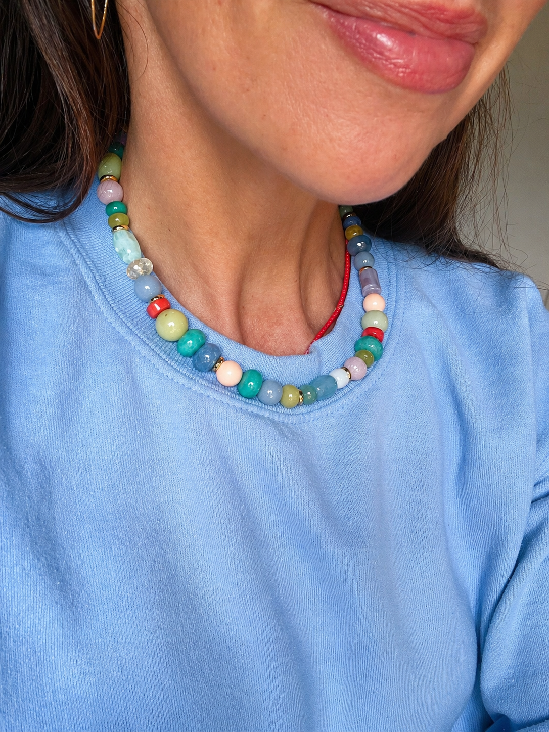 Colorful Springtime Beaded Necklace