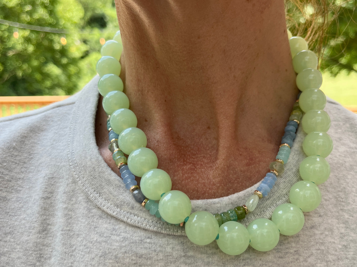 Green Pop Bead Necklace