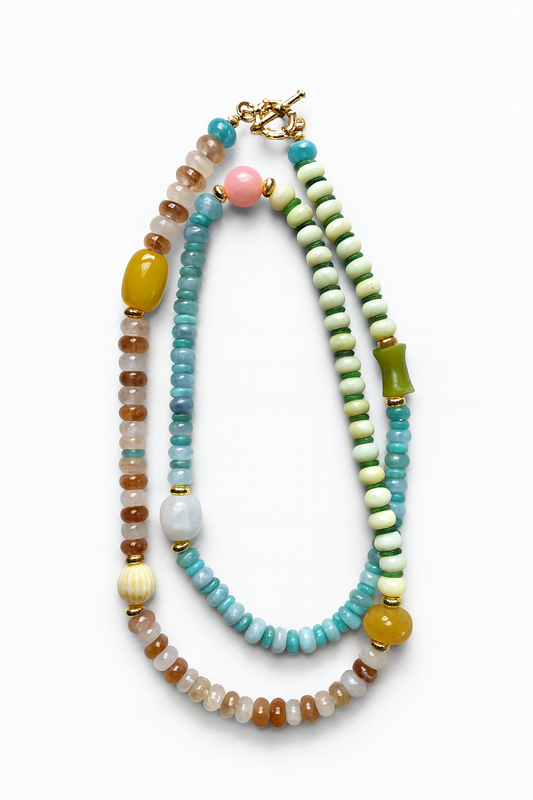 Color Pop Beaded Wrap Necklace.
