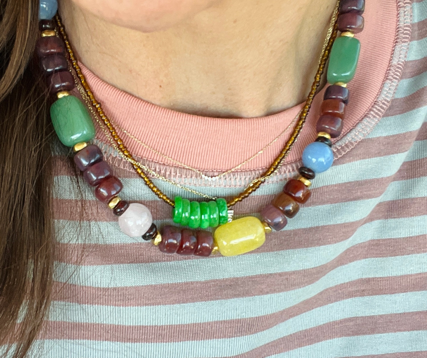 Plum Beaded Necklace