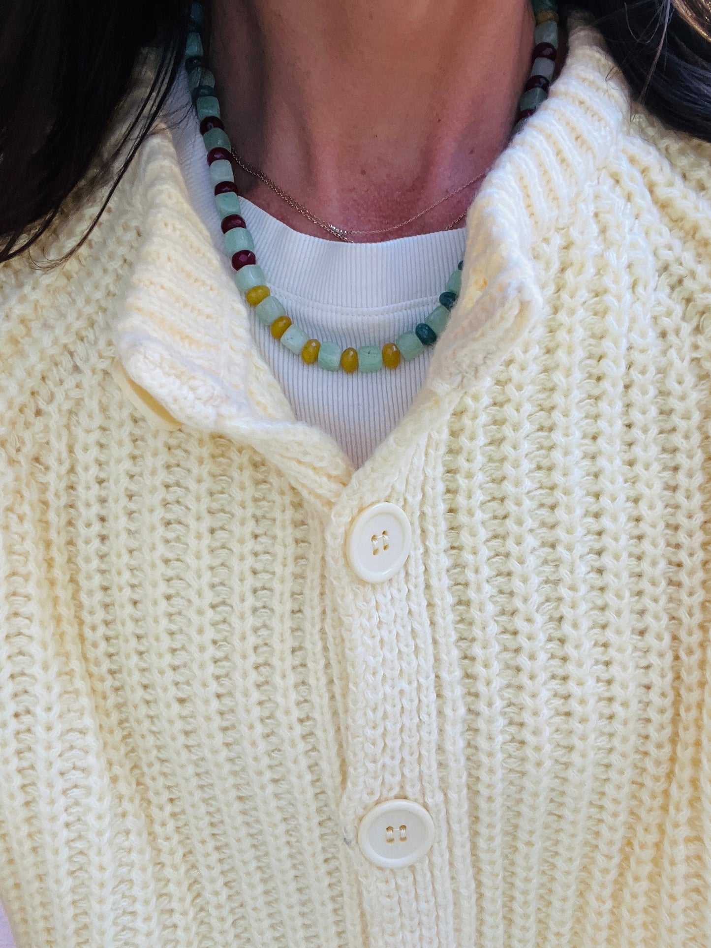 Teal and Autumn Mix Beaded Necklace