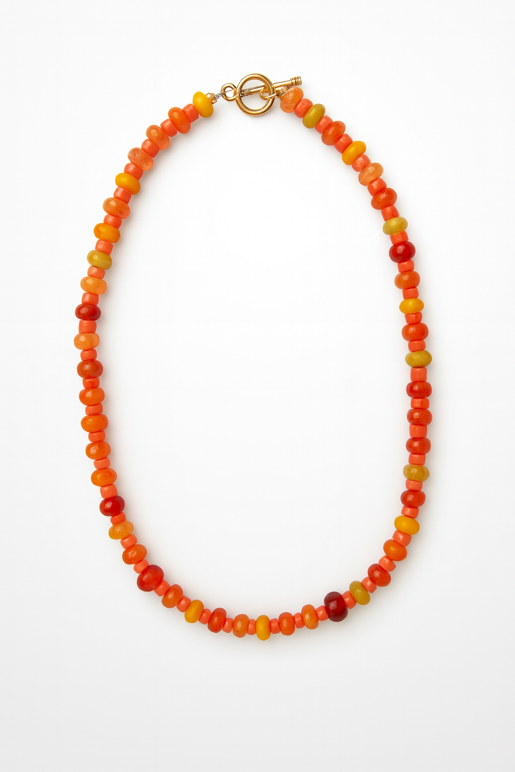 Autumn Rust Beaded Necklace