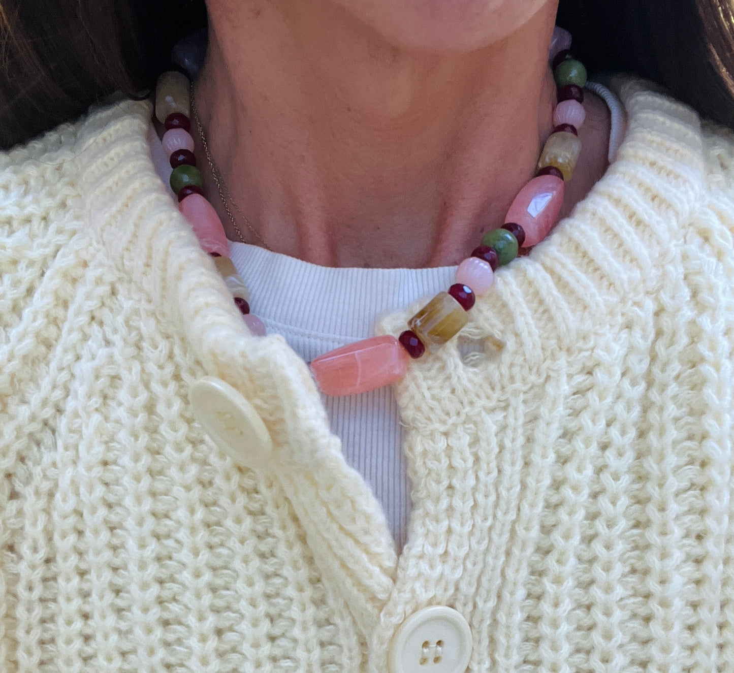 Autumn Sunset Beaded Necklace