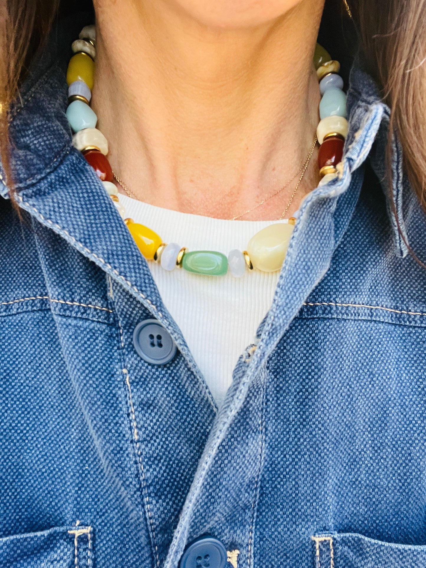 Chunky Autumn Beaded Necklace