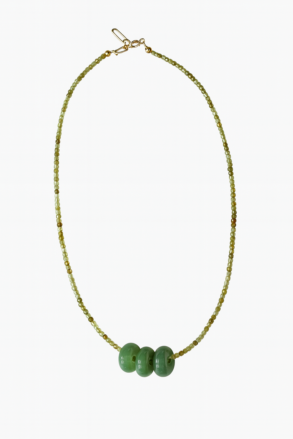 Green Loop Beaded Necklace