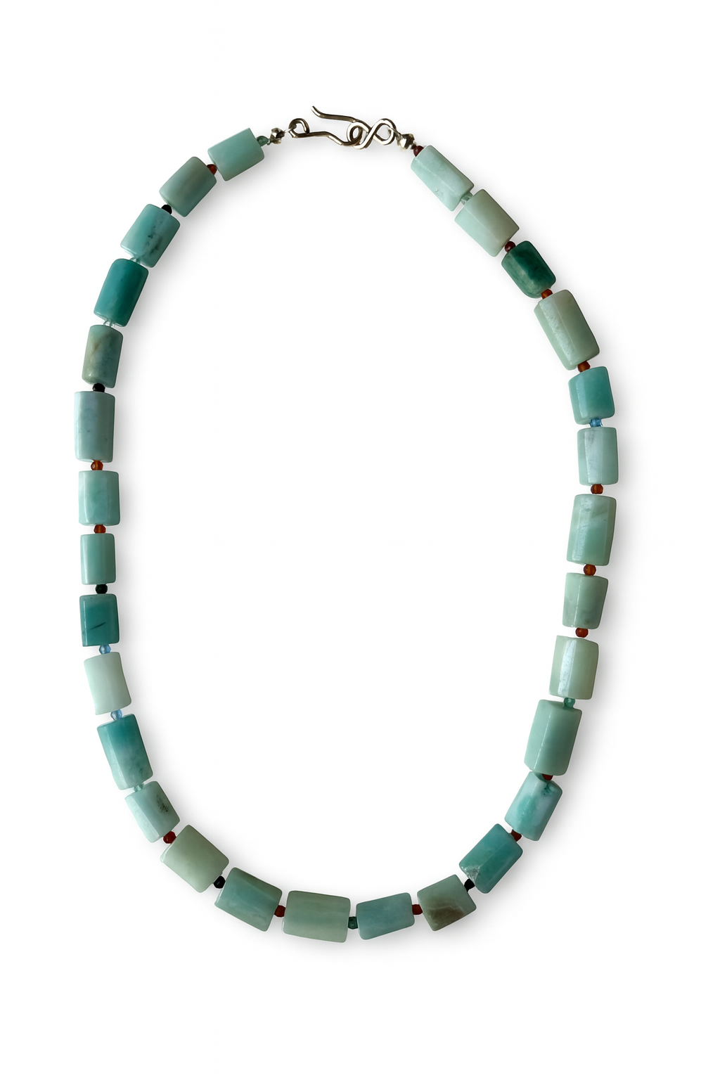 Turquoise and Rainbow Beaded Necklace