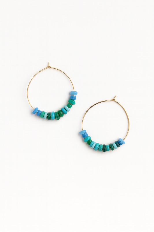Beaded Hoop Earrings