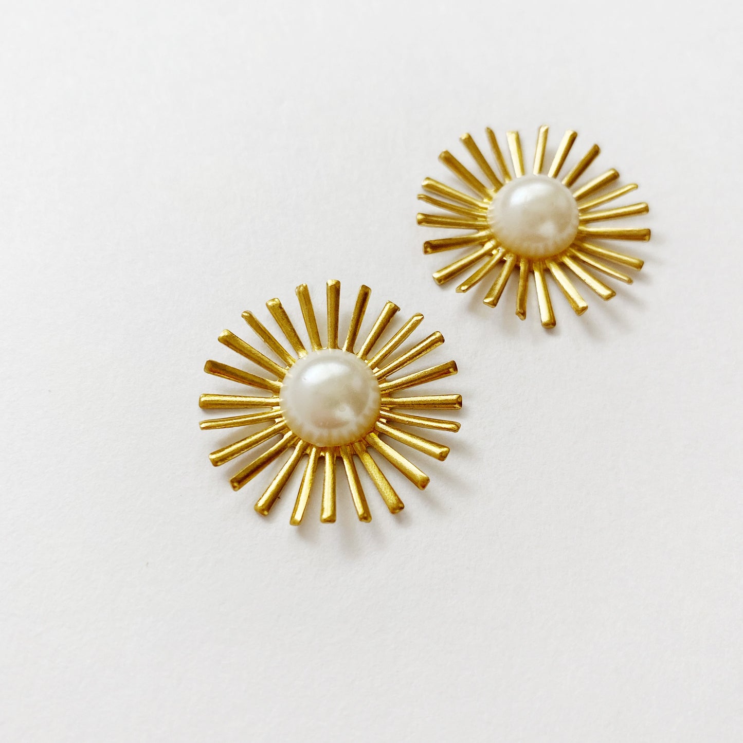 Pearl Starburst Stud Earrings
