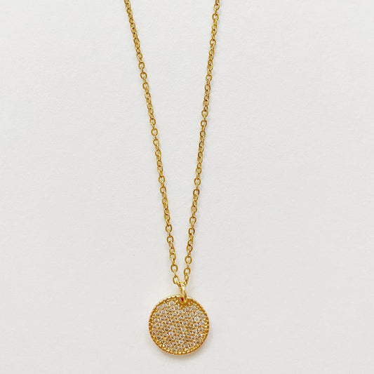 Round Sparkle Charm Necklace