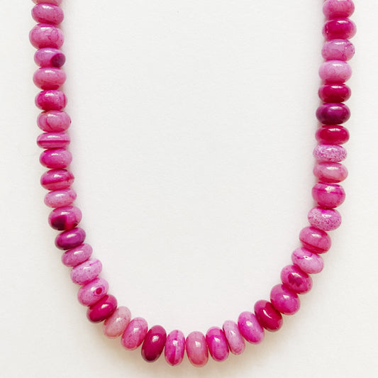 Hot Pink Opal Bauble Layering Necklace