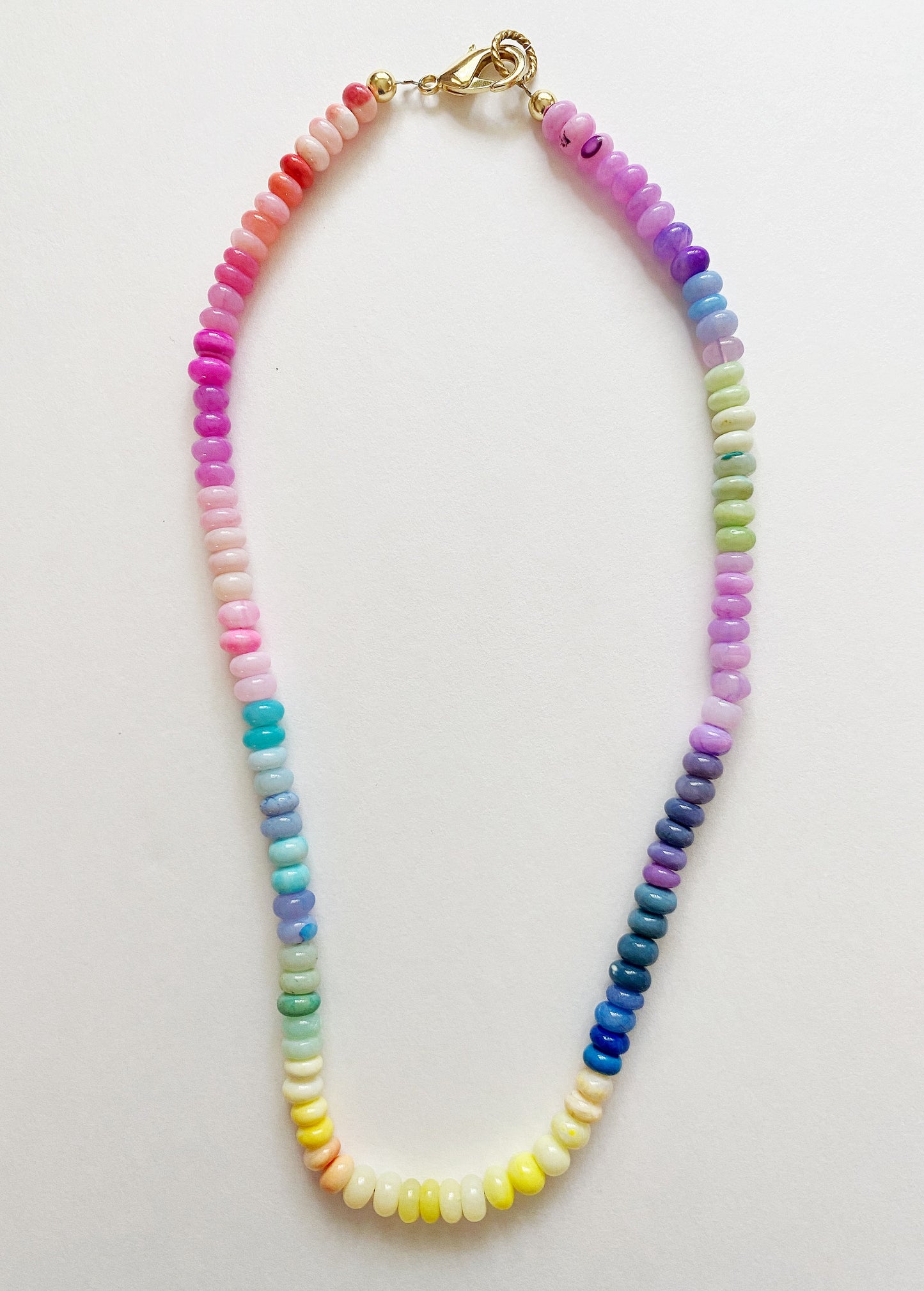 Rainbow Long Bauble Opal Necklace
