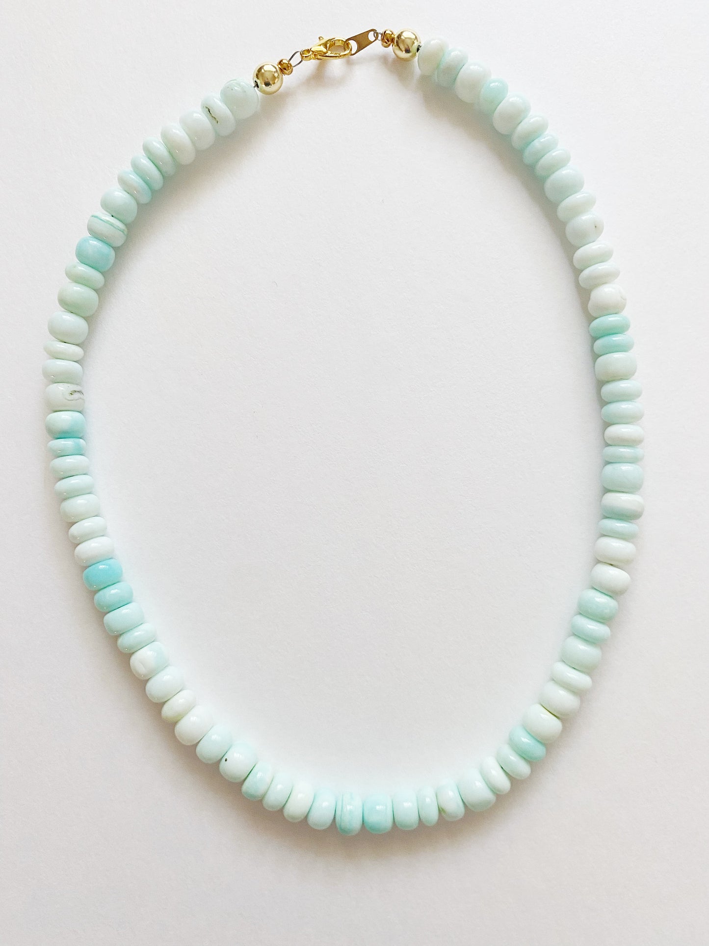 Sky Blue Opal Bauble Layering Necklace