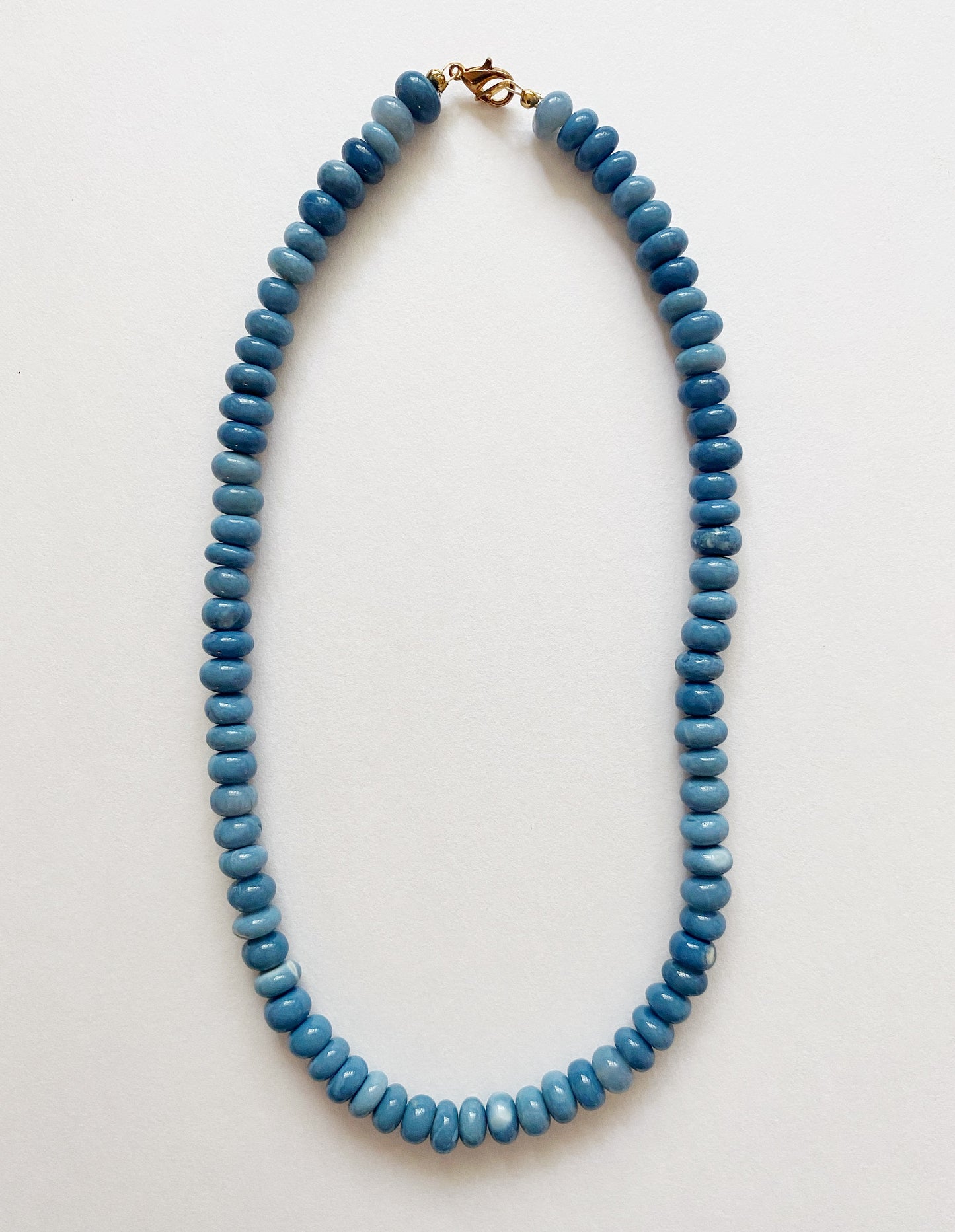 Denim Blue Bauble Layering Necklace, two colors available