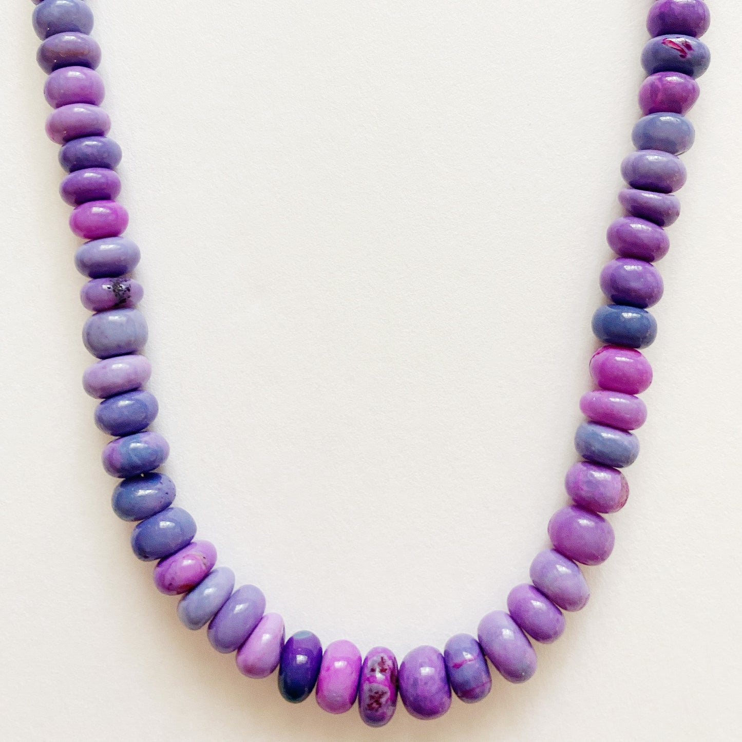 Purple Bubblegum Opal Bauble Layering Necklace